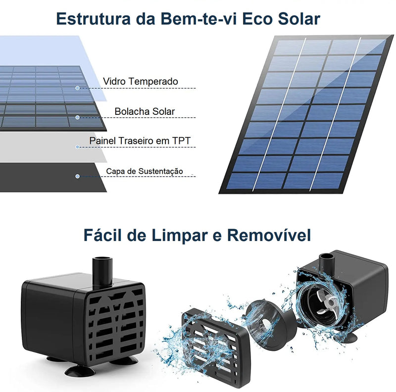 Bem-te-vi Eco Solar - Fonte Solar para Jardim