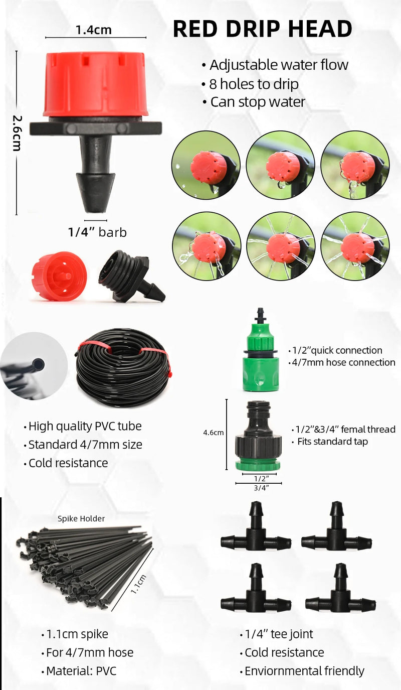 GotaViva Tec - Kit de Rega por Gotejamento para Jardim