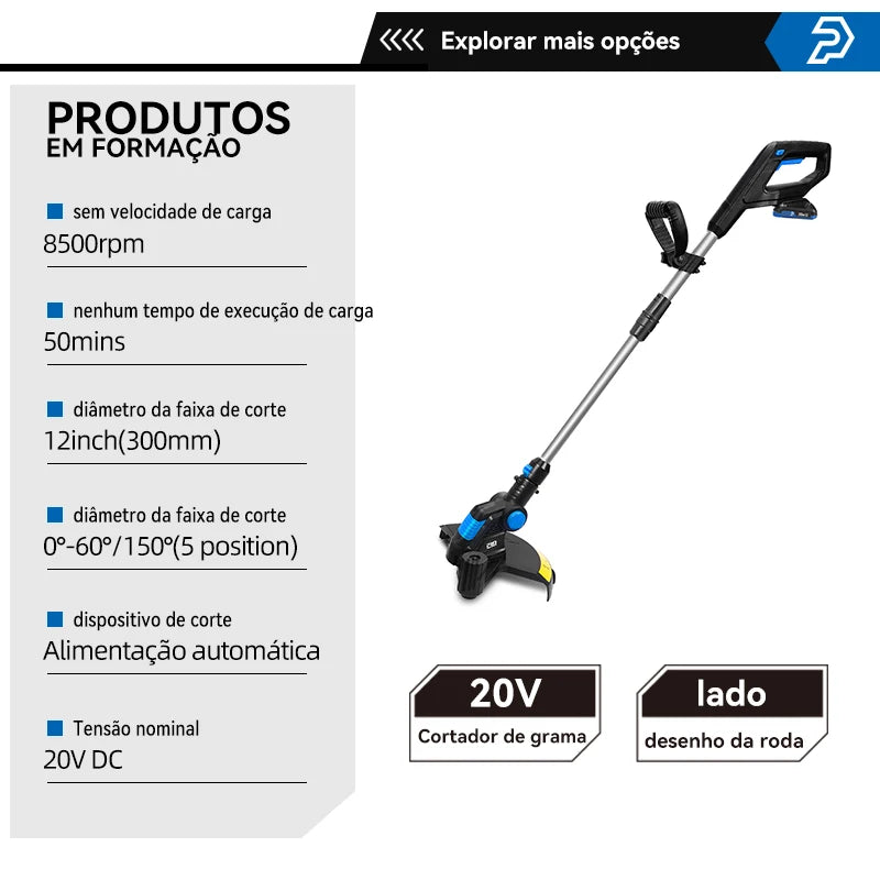 Roçax™ Roçadeira Elétrica Ergonômica  - Praticidade e Segurança no Cuidado do Seu Jardim